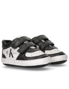 ბავშვის სპორტული ფეხსაცმელი CALVIN KLEIN - LOW CUT VELCRO SNEAKER BLACK/WHITE