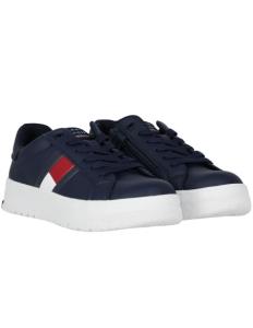 ბავშვის სპორტული ფეხსაცმელი Tommy Hilfiger - FLAG LOW CUT LACE-UP SNEAKER BLUE