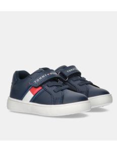 ბავშვის სპორტული ფეხსაცმელი Tommy Hilfiger - FLAG  LOW CUT VELCRO SNEAKER BLUE