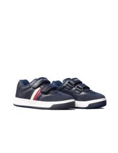ბავშვის სპორტული ფეხსაცმელი Tommy Hilfiger - STRIPES LOW CUT VELCRO SNEAKER BLUE