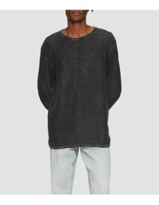 კაცის სვიტერი s.OLIVER - Garment-washed knit jumper with a rolled hem