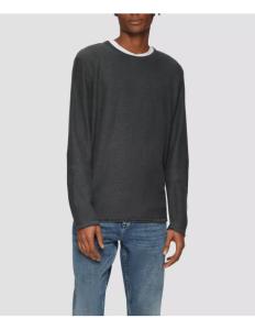 კაცის სვიტერი s.OLIVER - Garment-washed knit jumper with a rolled hem