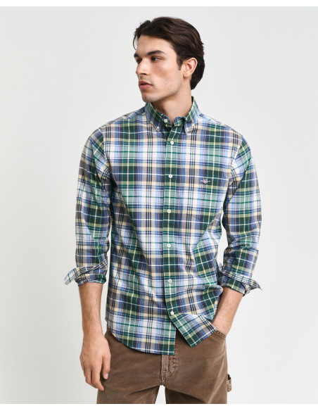 პერანგი GANT - REG POPLIN TARTAN CHECK SHIRT