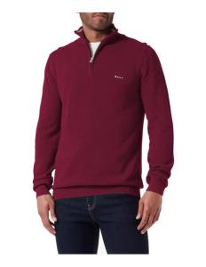 კაცის სვიტერი GANT - COTTON PIQUE HALF ZIP