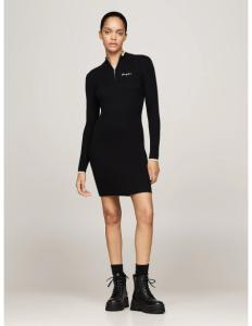 კაბა Tommy Jeans - TJW METALLIC TIP ZIP SWTR DRESS