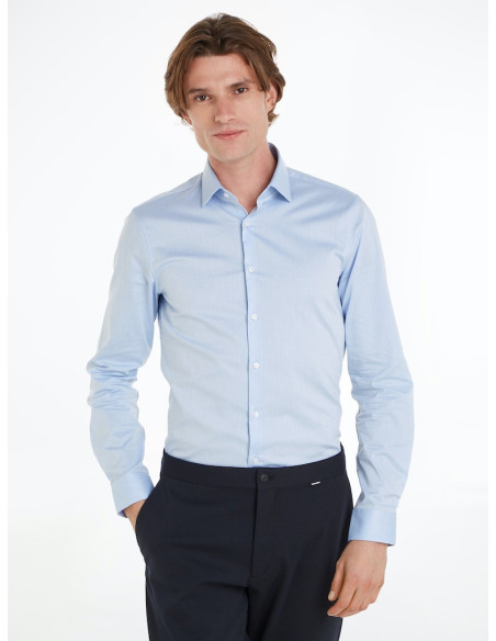 პერანგი CALVIN KLEIN - TWILL DOBBY SLIM SHIRT
