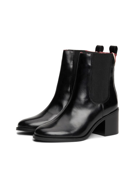ქალის ბათინკი Tommy Hilfiger - PREMIUM LEATHER MID HEEL BOOTIE