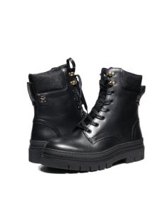 ქალის ბათინკი Tommy Hilfiger - CLEATED LACE-UP LTHR MIX MONO TL