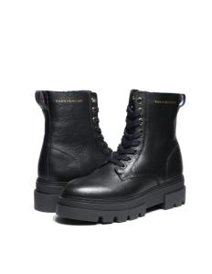 ქალის ბათინკი Tommy Hilfiger - HILFIGER SUEDE LACE ZIP BOOT