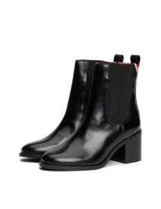ქალის ბათინკი Tommy Hilfiger - PREMIUM LEATHER MID HEEL BOOTIE