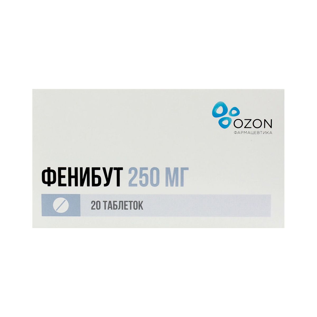 Phenibut- ფენიბუტი 0.25გ 20 ტაბლეტი