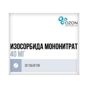 იზოსორბიდ მონონიტრატი - Isosorbide Mononitrate 40მგ 30 ტაბლეტი