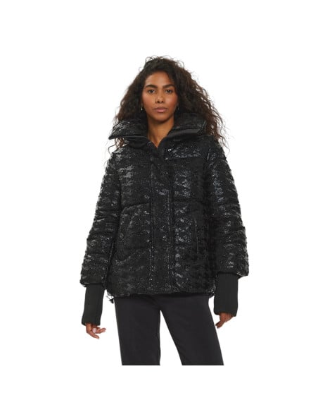 ქურთუკი GUESS - DAISY PUFFER LOGO FLOCK