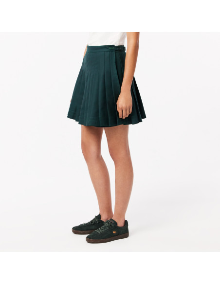 ქვედაბოლო Lacoste - Contrast Topstitched Pleated Skirt