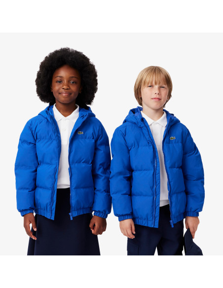 ბავშვის ქურთუკი Lacoste - Embroidered Crocodile Hooded Puffed