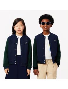 ბავშვის ჯემპრი/ჟაკეტი Lacoste - Kids' Contrast Sleeve Fleece Bomber Jacket