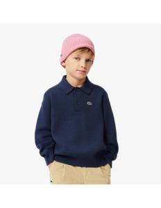 ბავშვის ჯემპრი/ჟაკეტი Lacoste - Kids' Cotton and Wool Blend Long Sleeve Polo