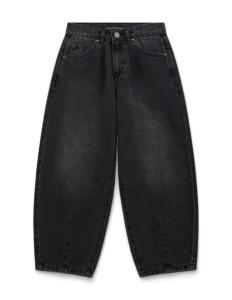 ბავშვის ჯინსი GUESS - BLACK DENIM MOM FIT WITH PINCE