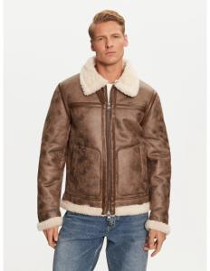 კაცის ქურთუკი GUESS - AVIATOR SHEARLING