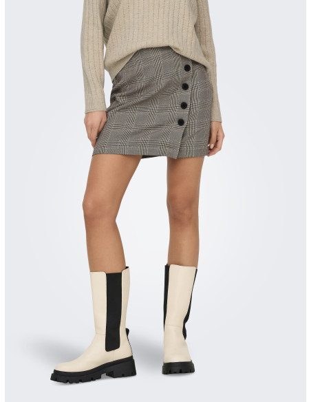 ქვედაბოლო ONLY - ONLCAROL HW CHECK WRAP SKIRT TLR