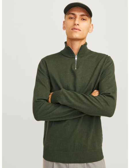 კაცის სვიტერი Jack&Jones - JJEEMIL KNIT HALF ZIP NOOS