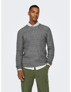 კაცის სვიტერი ONLY & SONS - ONSTEGAN REG 5 CB WOOL CREW KNIT BF