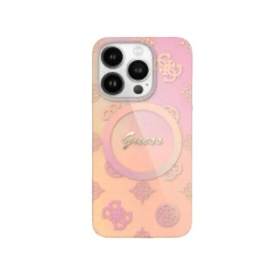 Guess Magsafe IML Gradient Hard Case With Peony Pattern iPhone 16 Pro Max GUOHMP16XHPOGCSP Pink