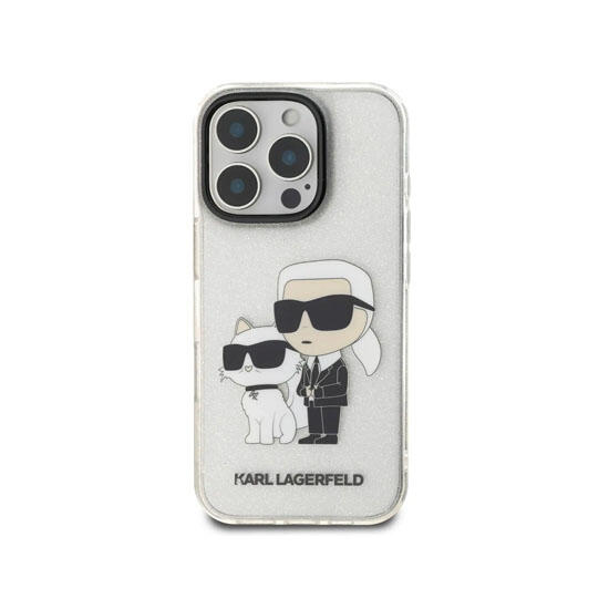 Karl Lagerfeld IML Glitter NFT KarlChoupette Hard Case iPhone 16 Pro KLHCP16LHNKCTGT Transparent