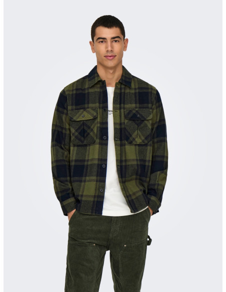 პერანგი ONLY & SONS - ONSCEDRIC LIFE CHECK OVERSHIRT NOOS