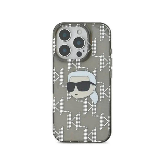 Karl Lagerfeld IML Hard Case Karl Head  Monogram iPhone 16 Pro KLHCP16LHKLPKHK Black