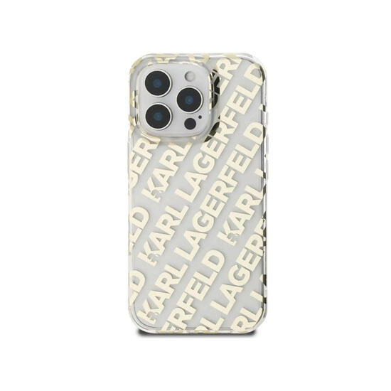 Karl Lagerfeld IML Repeat Logo Hard Case iPhone 16 Pro Max KLHCP16XHKFOEMD Gold