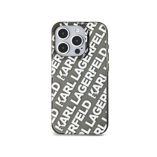 Karl Lagerfeld IML Repeat Logo Hard Case iPhone 16 Pro Max KLHCP16XHKFOEMS Silver