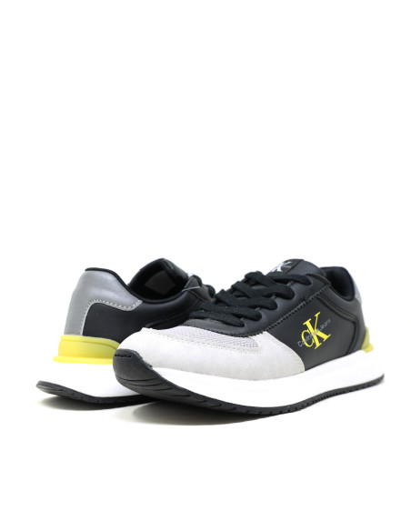 ბავშვის სპორტული ფეხსაცმელი CALVIN KLEIN - SNEAKER BASSA ALLACCIATA GRIGIO/NER