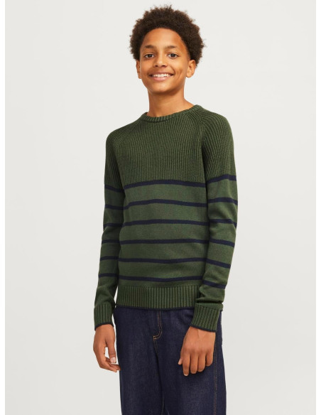 ბავშვის ჯემპრი/ჟაკეტი Jack&Jones - JJPANNEL KNIT CREW NECK AW24 JNR