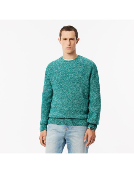 კაცის სვიტერი Lacoste - Mercerized Carded Wool Crew Neck Sweater