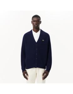კაცის სვიტერი Lacoste - Relaxed Fit Carded Wool Cardigan