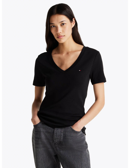 მაისურები Tommy Hilfiger - SLIM CODY V-NK SS