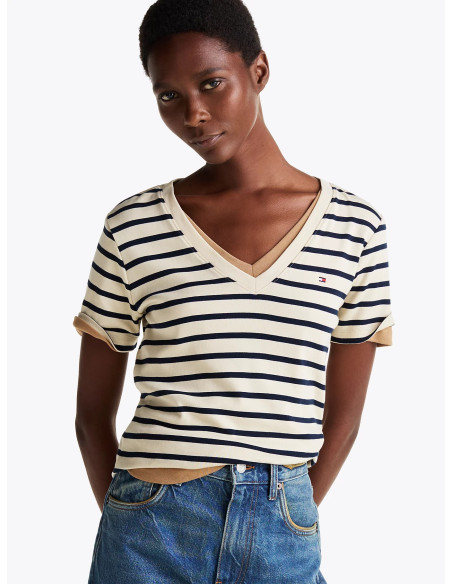 მაისურები Tommy Hilfiger - SLIM CODY V-NK SS