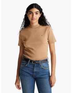 მაისურები Tommy Hilfiger - SLIM CODY CROP MOCK-NK
