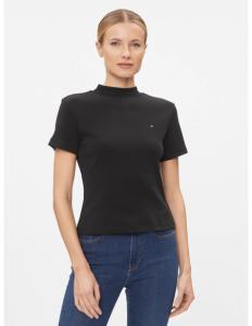 მაისურები Tommy Hilfiger - SLIM CODY CROP MOCK-NK
