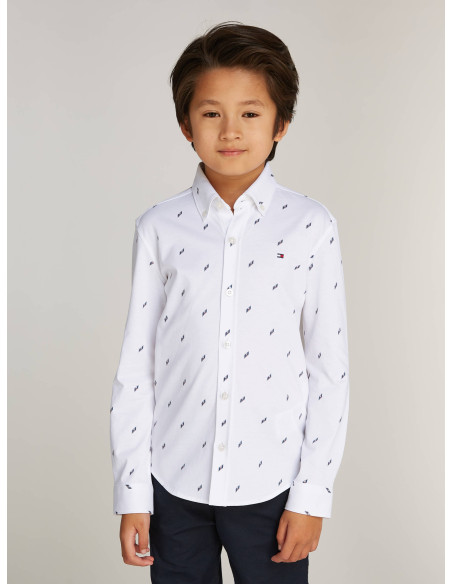 ბავშვის პერანგი/ბლუზი TOMMY HILFIGER - ALLOVER REGULAR SHIRT LS