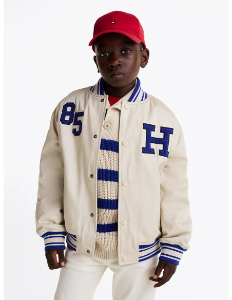 ბავშვის ქურთუკი TOMMY HILFIGER - TWILL BADGE VARSITY JACKET