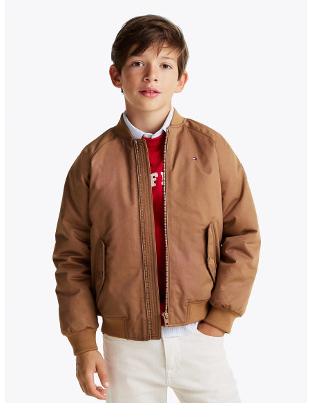ბავშვის ქურთუკი TOMMY HILFIGER - TWILL BOMBER JACKET