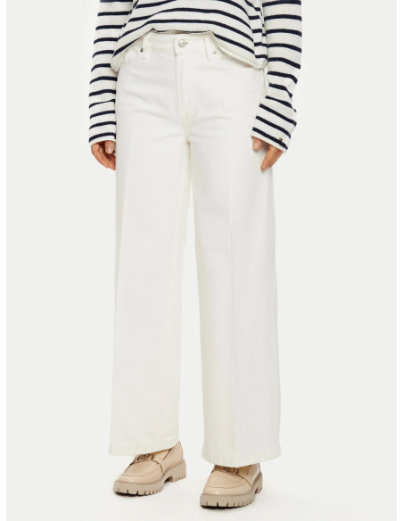 ქალის ჯინსი Tommy Hilfiger - WIDE LEG RW ECRU