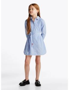 ბავშვის კაბა TOMMY HILFIGER - STRIPE SHIRT DRESS LS