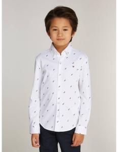 ბავშვის პერანგი/ბლუზი TOMMY HILFIGER - ALLOVER REGULAR SHIRT LS