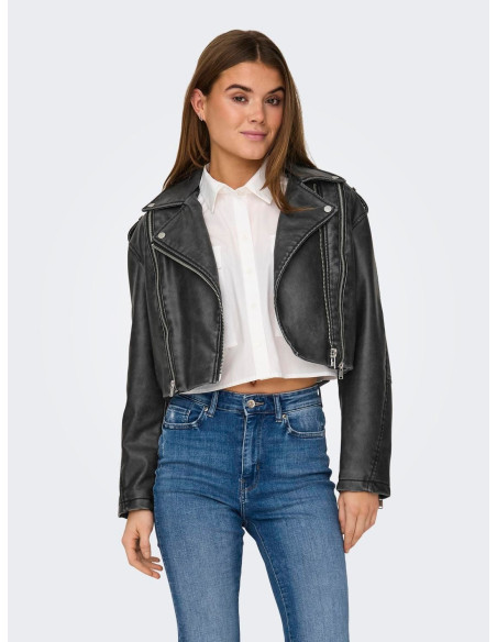 ქურთუკი ONLY - ONLCASEY FAUX LEATHER WASHED BIKER OTW