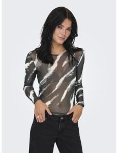 მაისურები ONLY - ONLPARIS L/S O-NECK ბადე TOP JRS