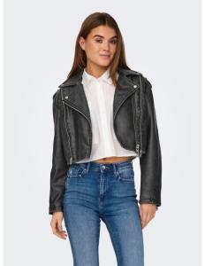 ქურთუკი ONLY - ONLCASEY FAUX LEATHER WASHED BIKER OTW