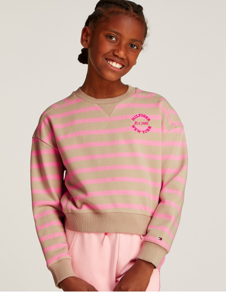 ბავშვის ჯემპრი/ჟაკეტი TOMMY HILFIGER - STRIPE HILFIGER NEW YORK CN